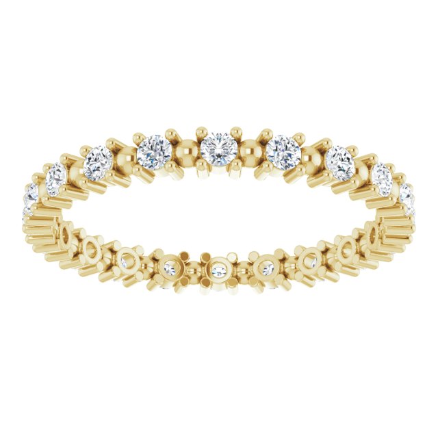 0.37 ct. Round Diamond Stackable Eternity Band-VIRABYANI